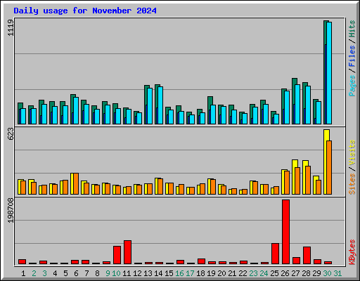 Daily usage for November 2024