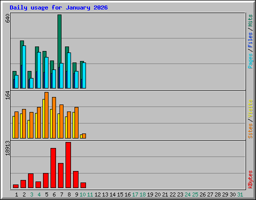 Daily usage for January 2026