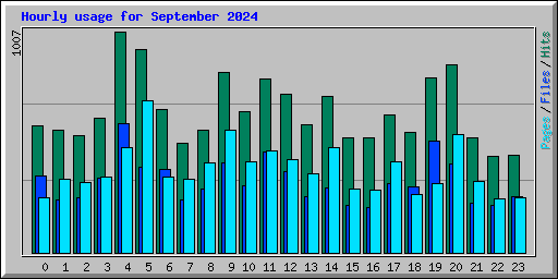 Hourly usage for September 2024