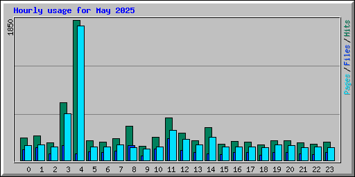 Hourly usage for May 2025