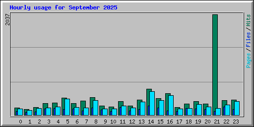 Hourly usage for September 2025