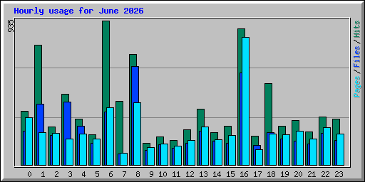 Hourly usage for June 2026